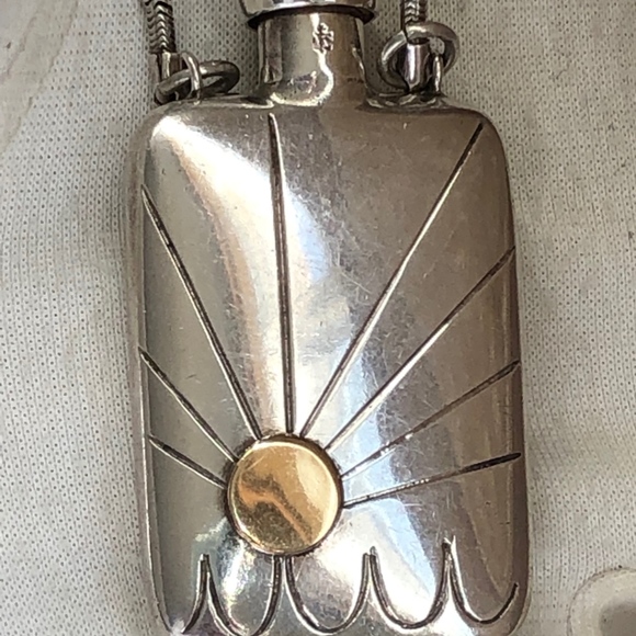 VTG All Sterling Gold Perfume Decanter Necklace - Picture 3 of 8